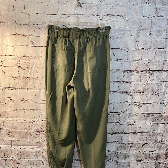 Womens Cest 1946 elastic waist pants. Army Green Belt Loops Small (C-19) - Picture 7 of 9